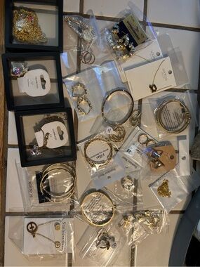 Assorted Gold-Tone Jewelry Accessories - Multiple Pieces
